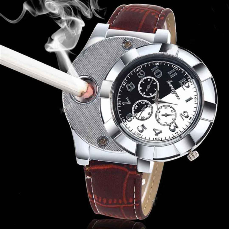 Watch Flame – Montre Élégante avec Briquet USB Intégré